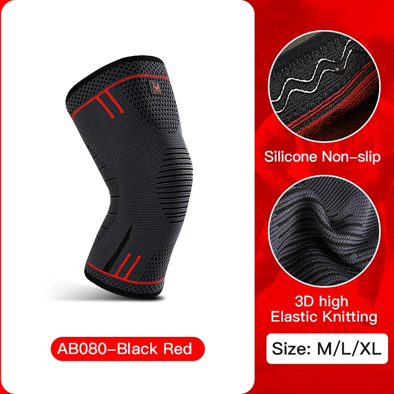 1 PC Knee Pads Strap Patella Medial Support Meniscus Silicone Compression Protection Sport Knee Braces Basketball Running Prot
