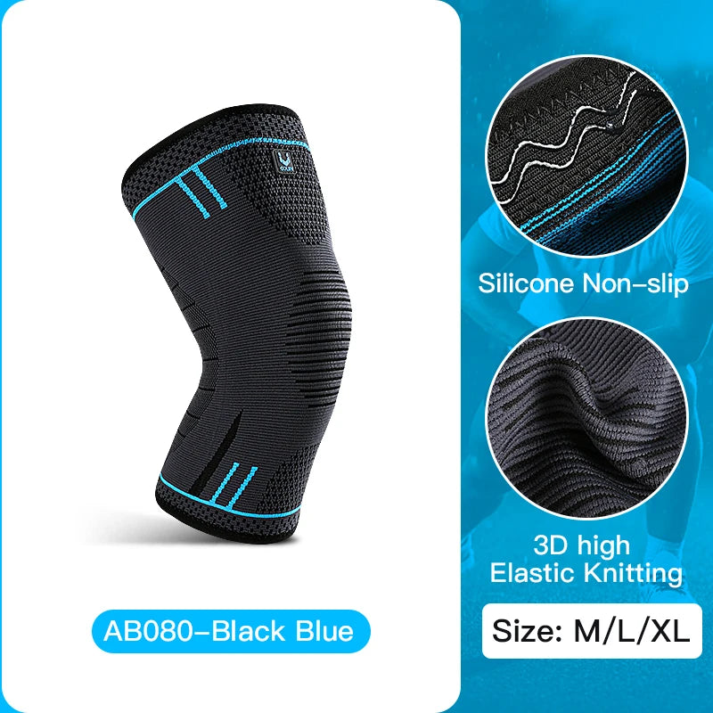 1 PC Knee Pads Strap Patella Medial Support Meniscus Silicone Compression Protection Sport Knee Braces Basketball Running Prot